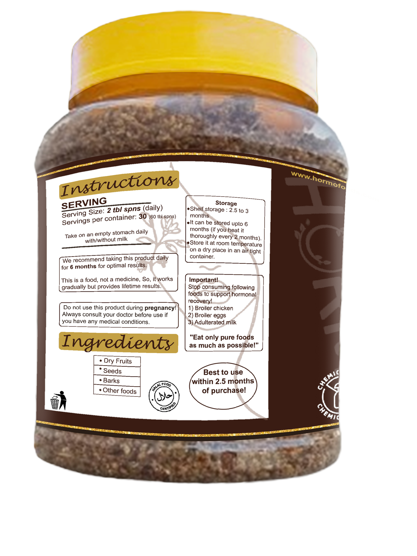 Periodiet – A Hormonal Balanced diet for Women 100% Natural menstrual cycle normalization (2 spoons daily)